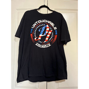 EUC Men's Unbranded Black AJ Styles The Untouchable One Short Sleeve Tee XL